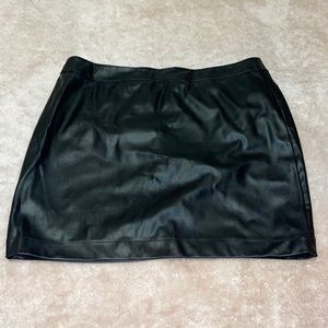 Bardot mini leather skirt